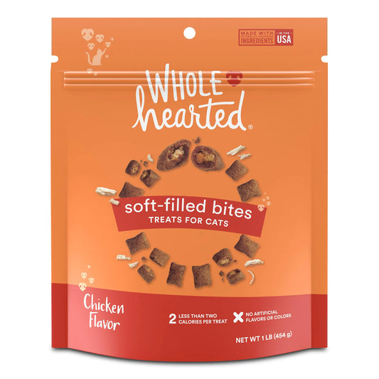 WholeHearted Chicken Flavor Soft-Filled Bites Cat Treats 16 oz.